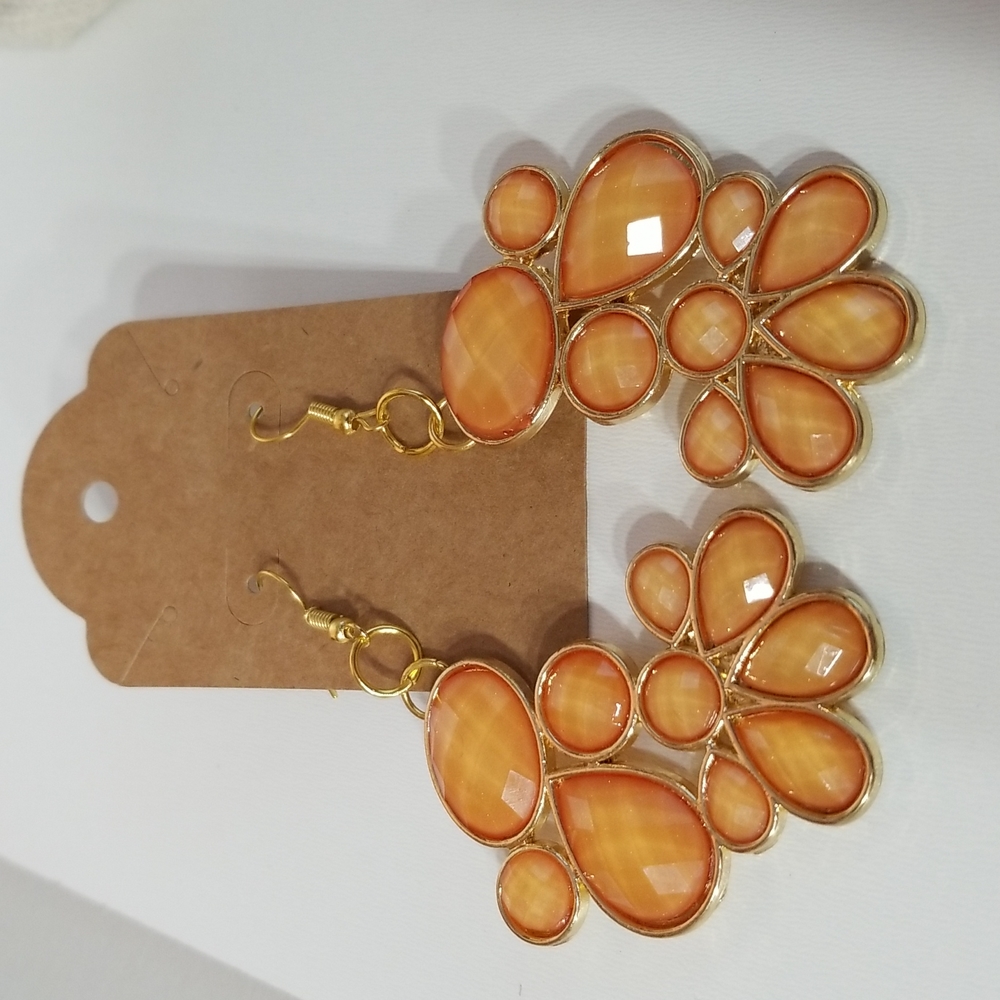 🌞Reincarnated Chunky Shimmer Mustard Yellow Jewelry Set - Picture 5 of 8